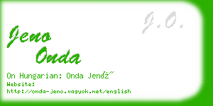 jeno onda business card